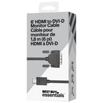 Best Buy Essentials 1.8M (6 Ft.) Hdmi Dvi Monitor Cable (BE-PCHDDV6-C). Fixed Price $7.25.