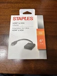 Staples 6 Inch Hdmi To Vga Adapter Nitb. Fixed Price $10.99.
