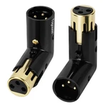 Togconn Adjustable 3-PIN Right Angle Xlr Adapter 2 Pack, 90 Degree Black. Fixed Price $21.16.