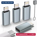 4 Pack Usb To Lightning Adapter 15W Fast Charging With Anti-lost Loop Gray. Fixed Price $11.12.