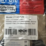 Tripp Lite 8-INCH Hdmi-m To Dvi-d Cable Adapter (m/f), 8-IN. (P132-08N) 8" Hddvi. Fixed Price $15.00.