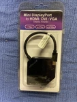 Cirago 3-IN-1 Mini Display Port Dp To Hdmi/dvi/vga Cable Adapter Converter Black. Fixed Price $15.00.