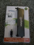 New Manhattan 152631 Superspeed Usb-c To Hdmi/vga 4-IN-1 Docking Converter. Fixed Price $9.99.