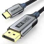 Sunguy Usb-c To Displayport Cable 6FT, 8K 60HZ 4K 240HZ, Grey. Fixed Price $17.84.
