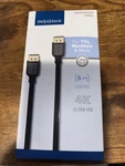 Insignia 6FT Display Port 4K Ultra Hd Cable For Tvs, Monitors Black New Open Box. Fixed Price $11.99.