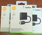 Belkin Hdmi Vga Adapter With Micro-usb Power 6IN New Box Lot Of 3. Fixed Price $30.00.