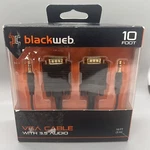 Blackweb Vga Cable With 3.5 Audio 10 Ft Connect Pc To Compatible Device.. Fixed Price $10.25.