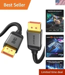 80GBPS Displayport Cable 16.5FT Supporting 16K Hd & Freesync Technology. Fixed Price $149.98.