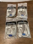 Manhattan Monitor Cable Vga HD15M HD15F 6' Gray Loy Of 4. Fixed Price $17.00.