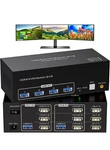 Atlahet 8K 60HZ Hdmi Kvm Switch Monitors Computers 4K 120HZ Usb 3.0 S.... Fixed Price $89.99.