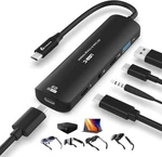 Guermok 5-IN-1 Usb-c To Glasses Adapter, 100W Pd Fast Charging, 8K 60HZ Video. Fixed Price $67.54.