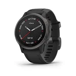 Garmin - Fenix 6S Sapphire Gps 42MM Carbon Gray With Black Silicone Band. Fixed Price $219.99.