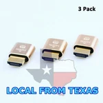 3 Pack Hdmi Dummy Plug 4K Display Emulator Windows Mac Osx Linux Fit-headless. Fixed Price $11.95.