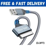 Herfair Usb To 30 Pin Charger Cable Nylon Braided Charging Cord Compatible W. Fixed Price $9.98.