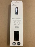 MY032 2-IN-1: Ip To 3.5MM + Female Adapter Black. Fixed Price $6.19.
