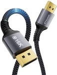 Stouchi Displayport 2.1 Cable 10FT/3M, 80GBPS 60HZ, Ft, 16K-GREY. Fixed Price $17.35.