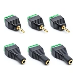 Oiyagai 6PCS 3.5MM (1/8") Stereo Trs Male/female Jack To Av 3-SCREW. Fixed Price $14.19.
