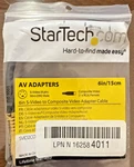 Startech Video To Composite Adapter Cable 6 Inch Black 4 Pin Din. Fixed Price $9.87.