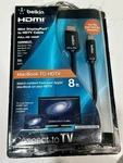 Belkin Mini Displayport To Hdtv Cable 8 Ft. Macbook Hdmi New Open Box. Fixed Price $8.96.