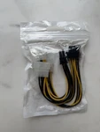 An Axgear Dual 4-PIN Molex Ide To 8-PIN Pci Express Power Cable Adapter. Fixed Price $5.00.