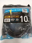 Inland Displayport Male/male Cable 8K Ultra Hd, 10FT. Fixed Price $9.99.