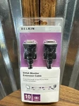 Belkin 10' Desktop Pc Computer Monitor Video Extension Vga/svga Cable Cord. Fixed Price $12.99.