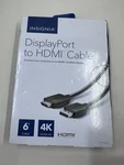Insignia NS-PDD6502 6FT Displayport To Hdmi Cable Black 4K Ultra. Fixed Price $15.00.
