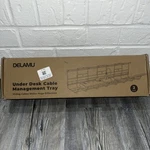 2 Pack Delamu Under Desk Cable Management Tray, Large Metal Cord Organizer. Fixed Price $29.99.