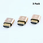 3 Pack Hdmi Dummy Plug 4K Display Emulator Windows Mac Osx Linux Fit-headless. Fixed Price $12.95.