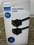 Philips Black Vga/svga 6FT Cable Audio/video Male To New. Fixed Price $5.08.