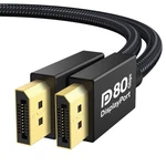 Ivanky 80GBPS Vesa Certified Displayport Cable 2.1, 16K 6.6 Feet, Black. Fixed Price $24.11.
