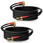 Hifind Speaker Cable Wire 6 FT/2 Pack With Gold-plated 90 Degree Angled To St.... Fixed Price $30.34.