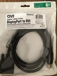 Qvs 6FT Displayport To Digital 1080P Cable DPDVI-06 New. Fixed Price $10.95.