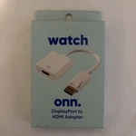 Onn Display Port To Hdmi Adapter New Unopened Never. Fixed Price $8.00.