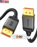 80GBPS Displayport Cable 2.1 6.6FT/2M Vesa Certified 8K 240HZ, 4K 540HZ 360H. Fixed Price $31.08.