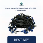 Lot Of 100 Male Vga 6FT Cables 15 Pin. Fixed Price $130.00.