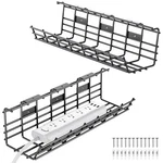 2 Pack Delamu Under Desk Cable Management Tray, Large Metal Cord Organizer, O.... Fixed Price $48.82.