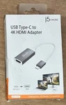 Brand New! J5CREATE Usb Type-c-to-hdmi Video Adapter Gray/white Freeship. Fixed Price $12.87.