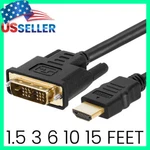 Hdmi To Dvi-d Cable Bi-directional Male Cord Adapter Black. Fixed Price $10.69.