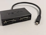 Belkin Mini Display Port To 2X Dvi Female Splitter Dongle F2CD060. Fixed Price $14.99.