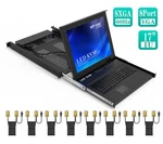 Mt-viki Rackmount Kvm Vga 8 Port 17" Led Console Fit 1U 19'' For Server. Fixed Price $559.54.