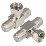 Kaunosta Coaxial Cable Splitter,t Shape Tv 2PCS To Female, Silver. Fixed Price $9.58.