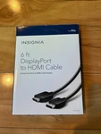 Insignia NSPD06502 6FT Display Port To Hdmi Cable - Black. Fixed Price $9.99.