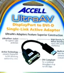 Accell Ultraav B087B-005B Displayport To Dvi-d Cable Adapter 10". Fixed Price $24.99.
