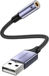 Moswag Usb To Audio Jack Adapter 0.65FEET/20CM, External Sound 1 Pack, Black. Fixed Price $9.85.