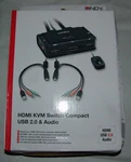 Lindy 2-PORT Cable Kvm Switch Hdmi 4K Usb 2.0 & Audio 42340). Fixed Price $68.50.