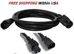 Lot Of (12) Pdu C14 - C15 Cables 4FT, 16AWG Black 250V Power Extension Cord Nema. Fixed Price $56.49.