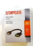 Dvi To Vga Adapter. Staples. Sealed 6". BB1. Fixed Price $8.99.