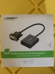 Hdmi Female To Vga Adapter Ugreen X0014CBBHP-OPEN Box (B4). Fixed Price $13.99.