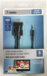 Belkin F3S007-06 Male-male Laptop/desktop Hdtv Vga Audio/video 6' Cable New. Fixed Price $14.50.